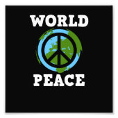 Impression Photo World Peace Support Earth Day Lover Graphisme (Devant)