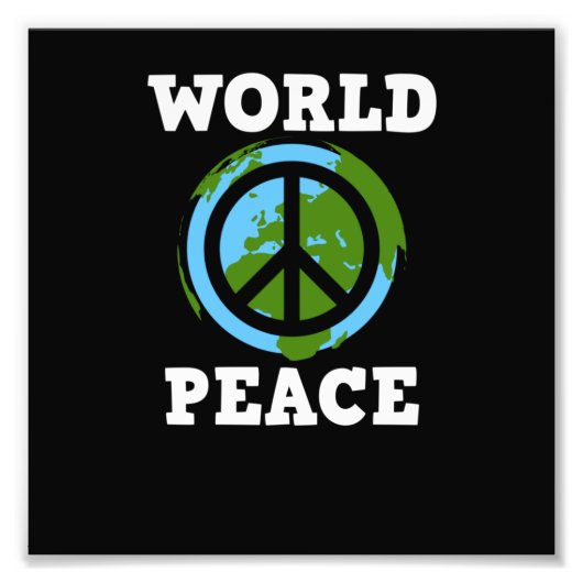 Impression Photo World Peace Support Earth Day Lover Graphisme (Devant)