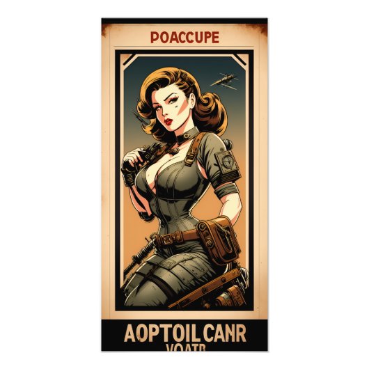 Impression Photo world war girl vintage style (Devant)