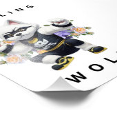 Impression Photo Wrestling Wolf - Fierce Sports Nursery Art (Coin)