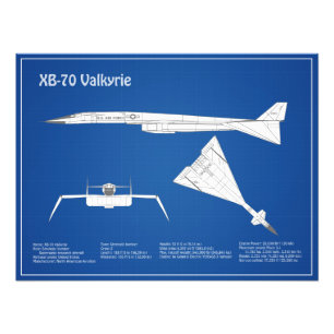 Impression Photo XB-70 Valkyrie - Plan de plan d'avion ABD