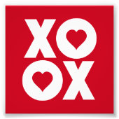 Impression Photo XOXO Embrasse et embrasse la Saint-Valentin (Devant)