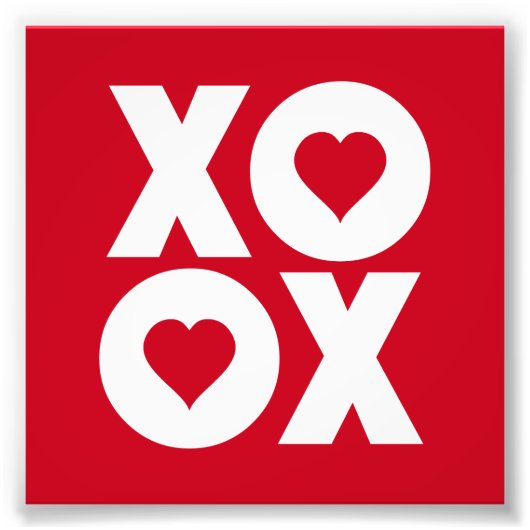 Impression Photo XOXO Embrasse et embrasse la Saint-Valentin (Devant)