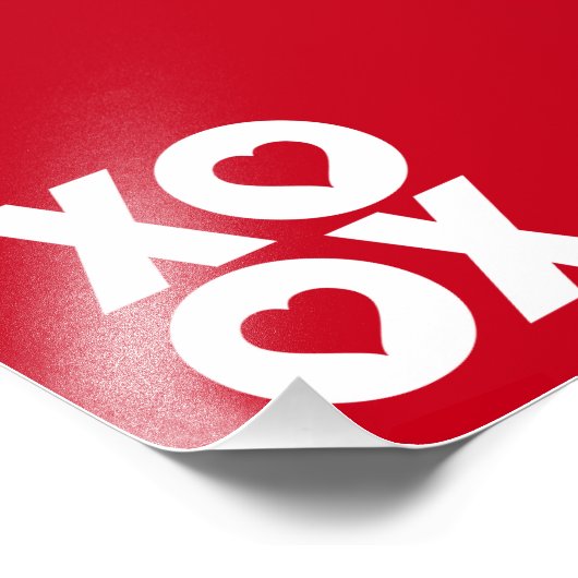 Impression Photo XOXO Embrasse et embrasse la Saint-Valentin (Coin)