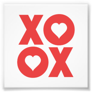 Impression Photo XOXO étreint et embrasse la Saint-Valentin
