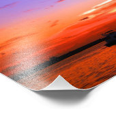 Impression Photo yacht et coucher de soleil (Coin)