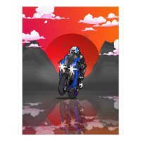 Yamaha R1 in the sunset