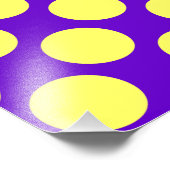 Impression Photo Yellow Polka Dots With Purple Background (Coin)