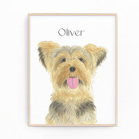 Yorkie Yorkshire personnalisé Terrier Art