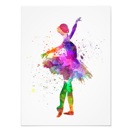 Impression Photo Young woman ballerina ballet dancer dancing with t (Devant)