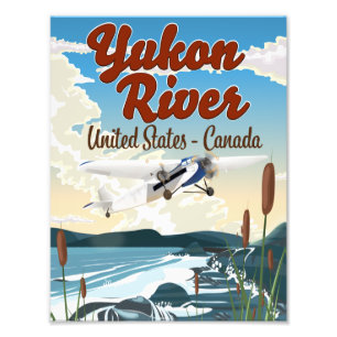 Impression Photo Yukon river USA affiche de voyage Canada