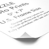 Impression photo Zazzle Custom 5" x 7" (format de  (Coin)