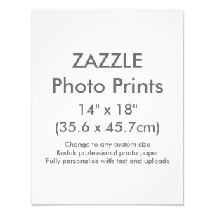 Impression Photo Zazzle Personnalisé 14" x 18" Modèle d'impression