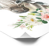 Impression Photo Zèbre, Safari, Jungle, Fleurs roses, Nourriture po (Coin)