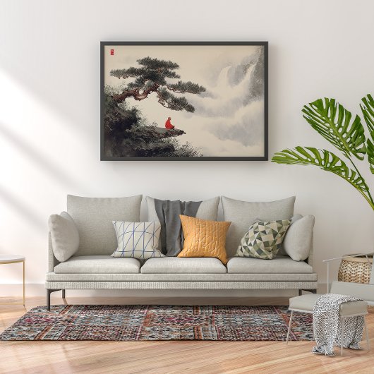 Impression Photo Zen Monk par Misty Waterfall Décor