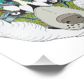 Impression Photo Zenart motif Husky Dog Blue Husky Face (Coin)