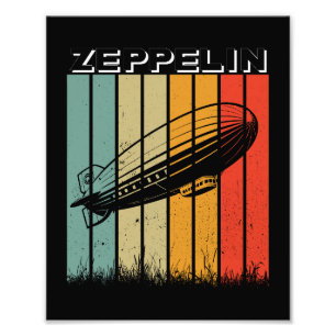Impression Photo Zeppelin Rétro Dirigible Aéronef Zepelin Zepplin