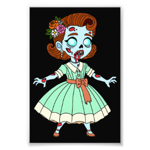 Impression Photo Zombie Girl des années 1950