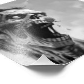 Impression Photo zombie hurlant (Coin)