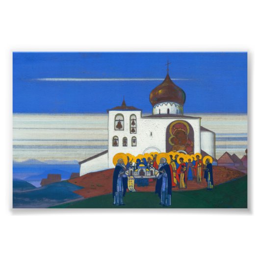 Impression Photo Zvenigorod par Nicholas Roerich (Devant)
