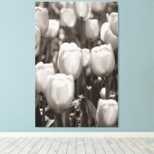 Impression photographique des tulipes rouges. (Insitu (Plancher de Bois))