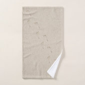 Impression pieds nus dans le sable de plage (Serviette à main)