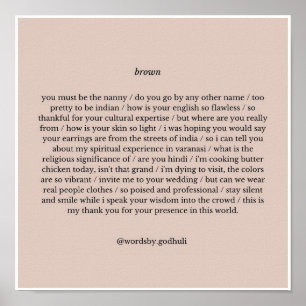 Impression poétique "Brown"