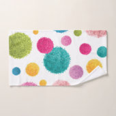 Impression pompon colorée (Serviette à main)