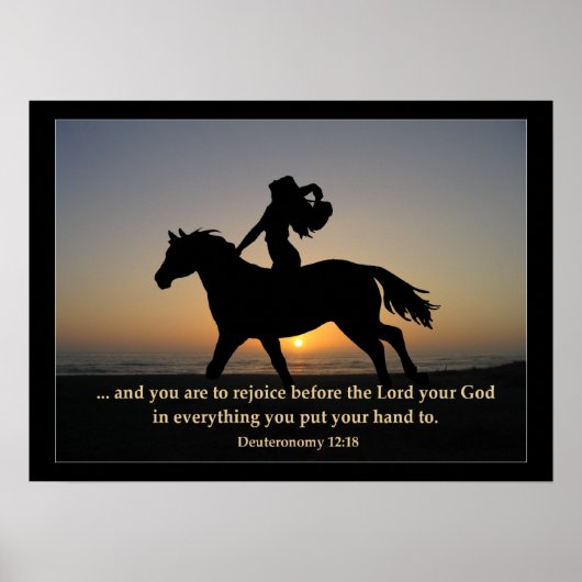 Impression POSTER À L'Arrière Du Coucher De Soleil (Devant)