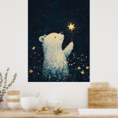 Impression pour chambre de bébé ours mignon nurser (Cuisine)