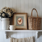 Impression pour chambre de bébé rustique Poulet de
