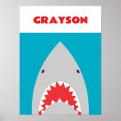 Impression pour chambre d'enfant requin minimalist (Devant)