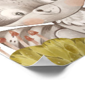 Impression pour chambre d'enfants ratons laveurs A (Coin)