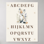 Impression pour la nurserie : Alphabet de la forêt (Devant)