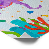 Impression pour la nurserie des pieuvres Affiche p (Coin)