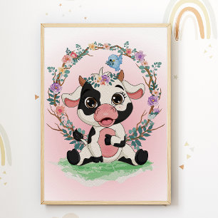 Impression pour nurserie Cow Candy Affiche pour ch