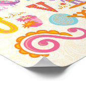 Impression pour nurserie de fille avec alphabet an (Coin)