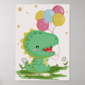 Impression pour nurserie dinosaure en ballon affic (Devant)