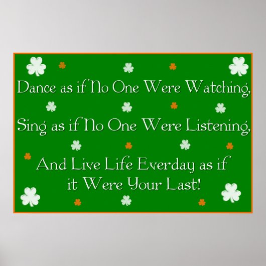 Impression proverbe irlandais (Devant)
