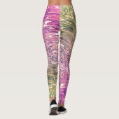 Impression psychédélique colorée Leggings (Dos)
