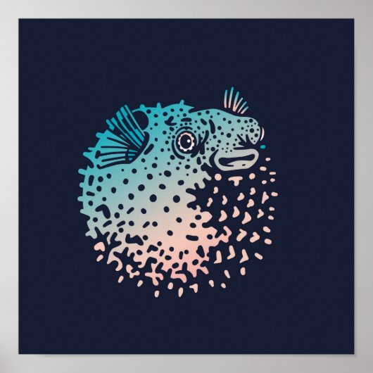 Impression Puffer Fish | Impression murale de tune (Devant)