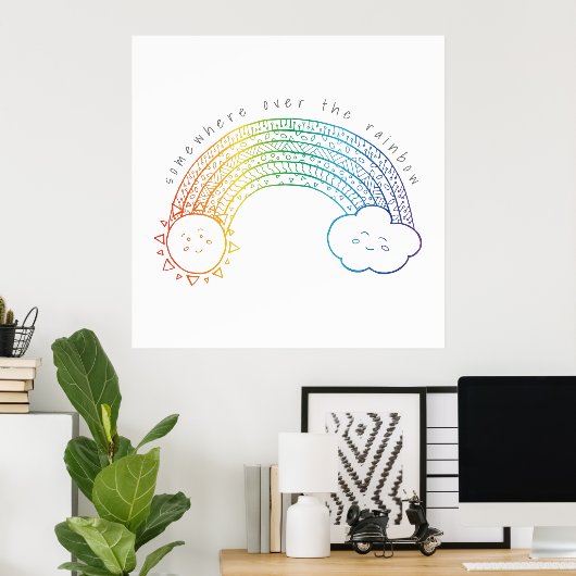 Impression Rainbow Doodle (Bureau à domicile)