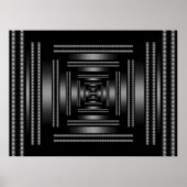 Impression Rectangle Vision Noir Abstrait (Devant)