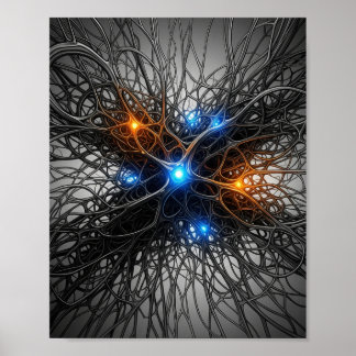 Impression réseau neuronal complexe