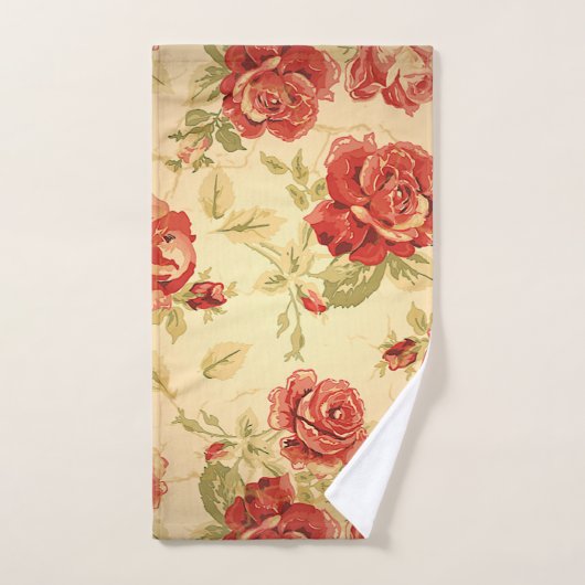 Impression rose antique (Serviette à main)