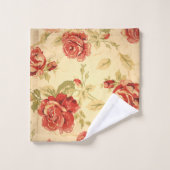 Impression rose antique (Gant de toilette)