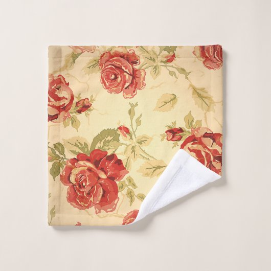 Impression rose antique (Gant de toilette)