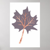 Impression rose Maple Leaf Mur (Devant)
