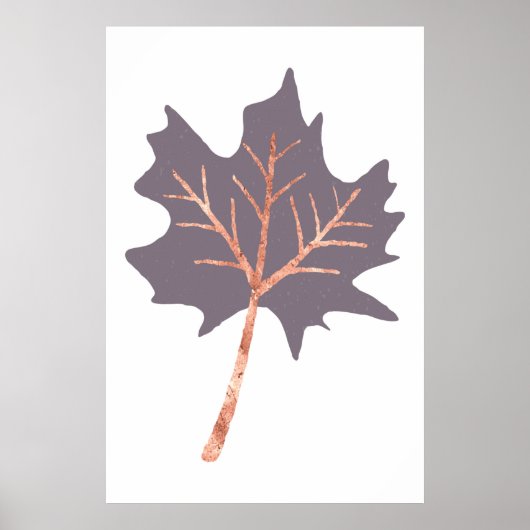 Impression rose Maple Leaf Mur (Devant)