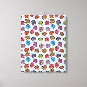 Impression Rose pointillée, Modèle Floral Moderne (Recto)